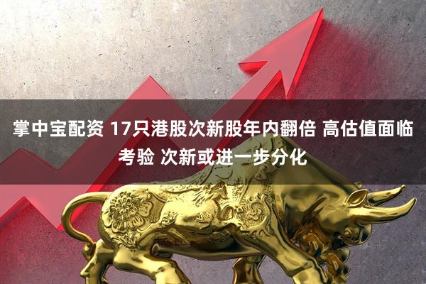 掌中宝配资 17只港股次新股年内翻倍 高估值面临考验 次新或进一步分化