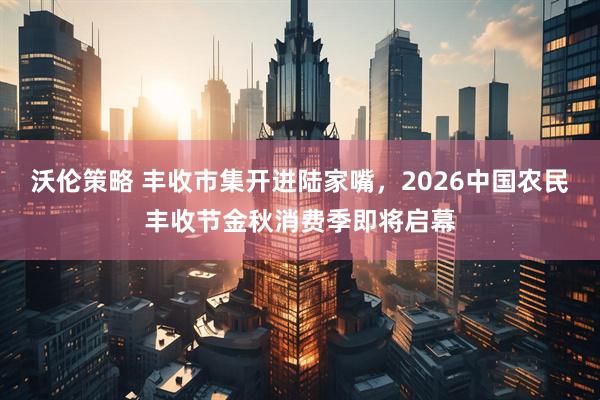 沃伦策略 丰收市集开进陆家嘴，2026中国农民丰收节金秋消费季即将启幕